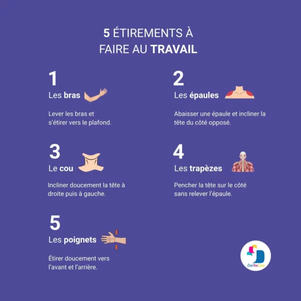 5 étirements au travail