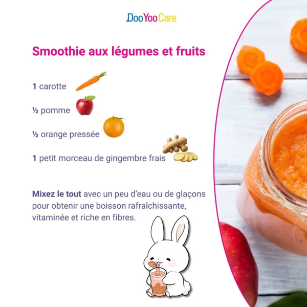 Smoothie aux légumes et fruits